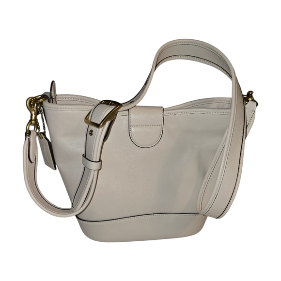 Coach Tali Bucket Bag Soft Leather In Chalk Color - Picture 4 of 16
